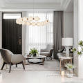 Shiny Acrylic Chandelier modern nordic pendant light in ring Factory